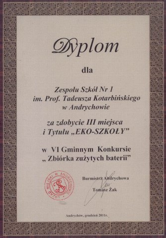 Podziękowania i Wyróżnienia