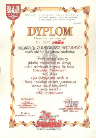 Podziękowania i Wyróżnienia