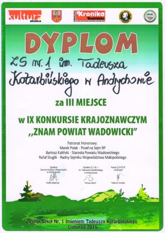 Podziękowania i Wyróżnienia