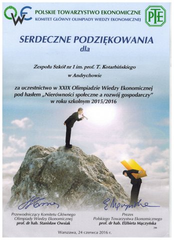 Podziękowania i wyróżnienia