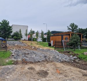 Postęp prac budowlanych BCU w zakresie spedycji (przy CKZiU w Andrychowie).